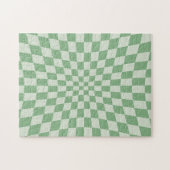 Muster der grünen Verzerrung des Prüfmusters Puzzle (Horizontal)