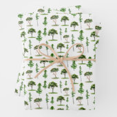 Muster der grünen Wasserfarben Geschenkpapier Set (Beispiel)