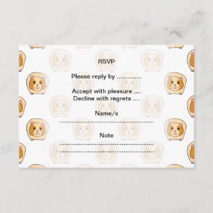 Muster der Guinea Schweine. RSVP Karte