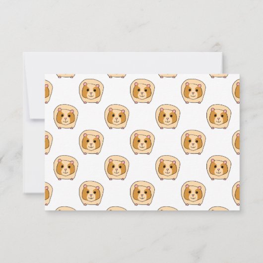 Muster der Guinea Schweine. RSVP Karte (Rückseite)