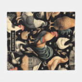 Muster der Hähnchenfarm Fleecedecke (Vorderseite (Horizontal))