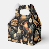 Muster der Hähnchenfarm Geschenkschachtel (Rückseite)