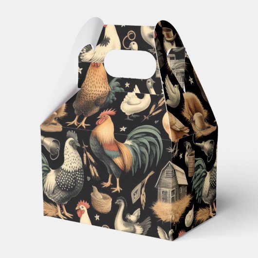 Muster der Hähnchenfarm Geschenkschachtel (Vorderseite)