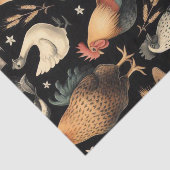 Muster der Hähnchenfarm Seidenpapier (Ausschnitt)