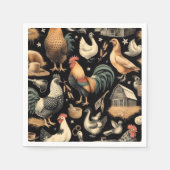 Muster der Hähnchenfarm Serviette (Vorderseite)