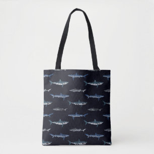 Muster der Haifischinvasion Tasche