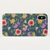 Muster der handbemalten tropischen Blume Case-Mate iPhone Hülle (Rückseite (Horizontal))