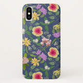 Muster der handbemalten tropischen Blume Case-Mate iPhone Hülle (Rückseite)