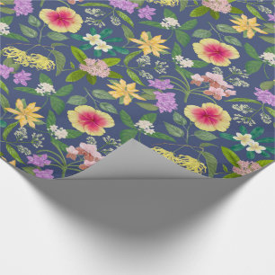 Muster der handbemalten tropischen Blume Geschenkpapier