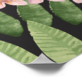 Muster der handbemalten tropischen Blume Poster (Ecke)