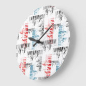 Muster der Hände Große Wanduhr (Winkel)