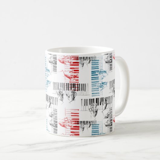 Muster der Hände Kaffeetasse (VorderseiteRechts)