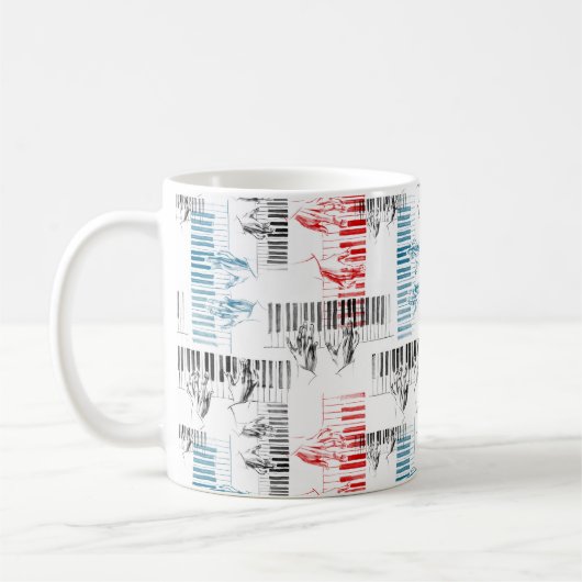 Muster der Hände Kaffeetasse (Links)