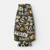 Muster der handgezeichneten Liebe Flaschenkühler (Rückseite)