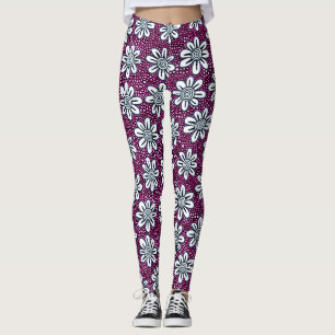Muster der handgezogenen Blume 140617 - Farben 02 Leggings