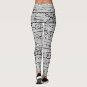 Muster der handgezogenen Stammbänder Leggings (Rückseite)