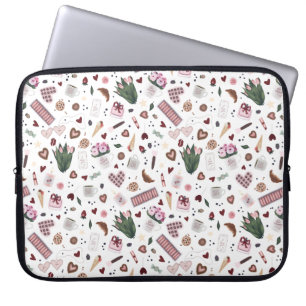 Muster der handgezogenen Valentine Laptopschutzhülle