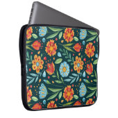 Muster der handIllustrierten Blume Laptopschutzhülle (Vorne Rechts)
