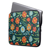Muster der handIllustrierten Blume Laptopschutzhülle (Vorderseite Links)