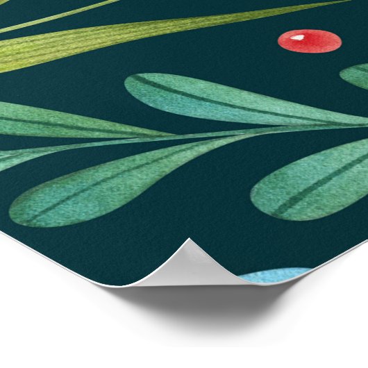 Muster der handIllustrierten Blume Poster (Ecke)