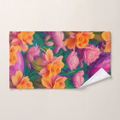 Muster der hawaiianischen tropischen Blume Badhandtuch Set (Handtuch)