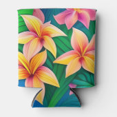 Muster der hawaiianischen tropischen Blume Dosenkühler (Vorderseite)