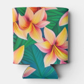 Muster der hawaiianischen tropischen Blume Dosenkühler (Rückseite)