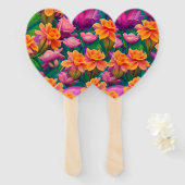 Muster der hawaiianischen tropischen Blume Fächer (Vorne und Hinten)