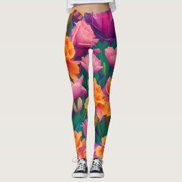 Muster der hawaiianischen tropischen Blume Leggings