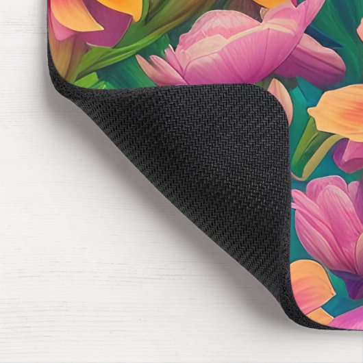 Muster der hawaiianischen tropischen Blume Mousepad (Ecke)