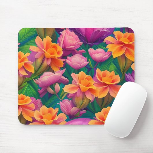Muster der hawaiianischen tropischen Blume Mousepad (Mit Mouse)