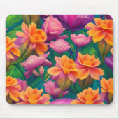 Muster der hawaiianischen tropischen Blume Mousepad (Vorne)