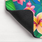 Muster der hawaiianischen tropischen Blume Mousepad (Ecke)