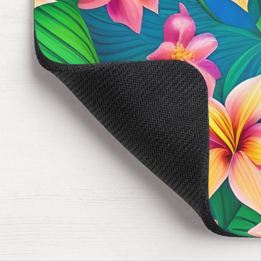 Muster der hawaiianischen tropischen Blume Mousepad (Ecke)