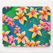 Muster der hawaiianischen tropischen Blume Mousepad (Vorne)