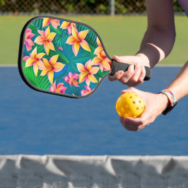 Muster der hawaiianischen tropischen Blume Pickleball Schläger