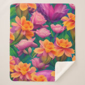 Muster der hawaiianischen tropischen Blume Sherpadecke (Vorderseite)