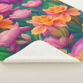 Muster der hawaiianischen tropischen Blume Sherpadecke (3/4)