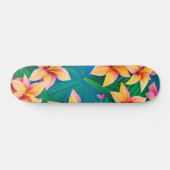 Muster der hawaiianischen tropischen Blume Skateboard (Horizontal)