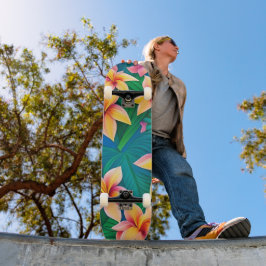 Muster der hawaiianischen tropischen Blume Skateboard