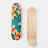 Muster der hawaiianischen tropischen Blume Skateboard (Vorderseite)
