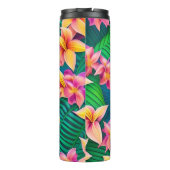 Muster der hawaiianischen tropischen Blume Thermosbecher (Rückseite)