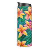 Muster der hawaiianischen tropischen Blume Thermosbecher (Nach rechts gedreht)