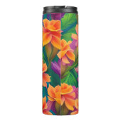 Muster der hawaiianischen tropischen Blume Thermosbecher (Rückseite)