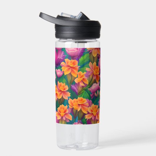 Muster der hawaiianischen tropischen Blume Trinkflasche (Rechts)