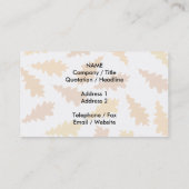 Muster der Herbst-Blätter Visitenkarte (Rückseite)