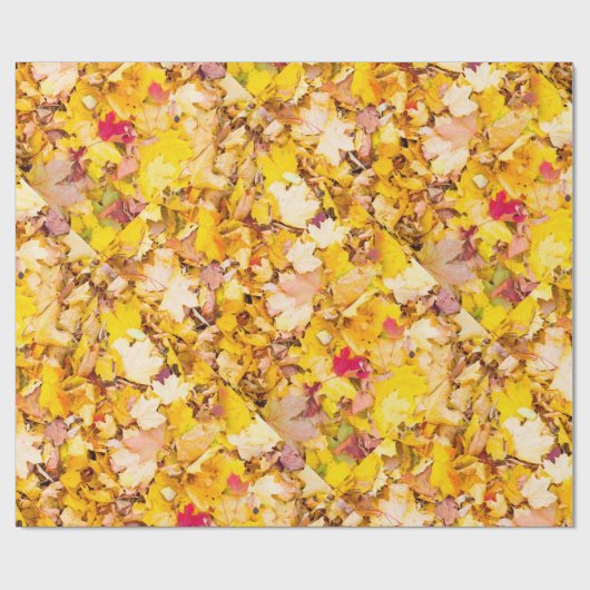 Muster der Herbstblätter Geschenkpapier (Flach)