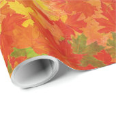 Muster der Herbstblätter Geschenkpapier (Rolleneckpunkt)