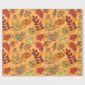 Muster der Herbstblätter Geschenkpapier (Flach)