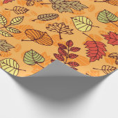 Muster der Herbstblätter Geschenkpapier (Ecke)